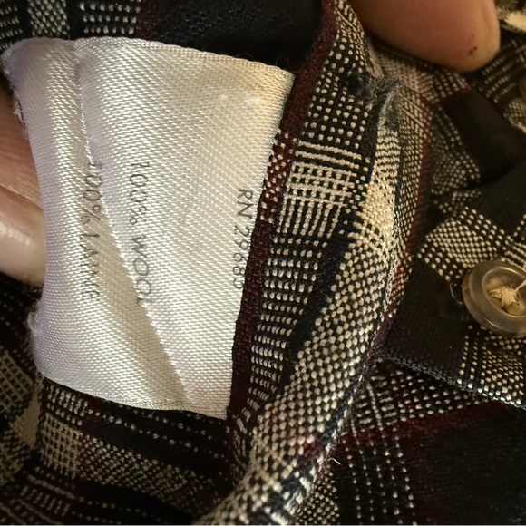 Sir Pendleton Burnside 100% Pure Virgin Worsted Wool Plaid Shirt - Picture 4 of 6